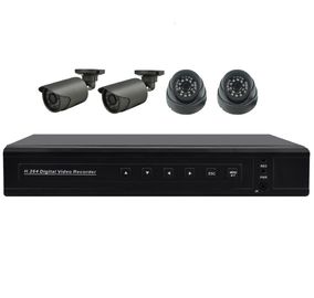 4 チャネル P2P AHD DVR のキット、HD 720P 4CH AHD のキット、AHD CCTV のカメラのセキュリティ システム