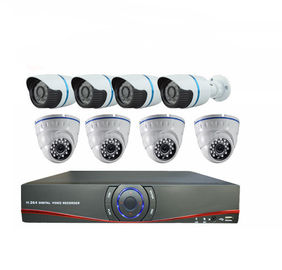 ホーム ビデオ CCTV DVR のセキュリティ システム 4 の屋外および 4 つの屋内カメラ DVR のキット 8CH 8 チャネル