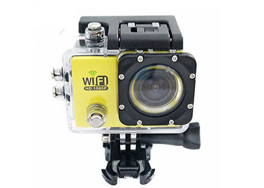 取り外し可能な 900mA 電池が付いている黄色い防水 P2P のスポーツ HD DV のカメラ